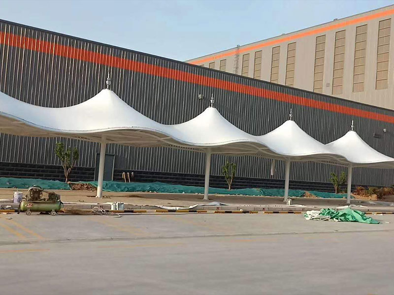 休息區膜結構遮陽棚